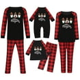 thumbnail image 1 of Odeerbi Matching Family Christmas Pajamas Sets Plaid Sleepwear Parent-Child Xmas Plaid Print Homewear Set Child Two-piece Jammies Set Loungewear for Kids, 1 of 7