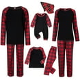 thumbnail image 1 of Odeerbi Matching Family Christmas Pajamas Sets Xmas Family Home Wear Sets 2025 Casual Printed Top with Bottom Outfits Loungewear Sleepwear Jammies for Mom, 1 of 6