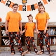 thumbnail image 1 of Odeerbi Matching Family Halloween Pajamas Sets Halloween Printed Family Outfits Sets 2025 Casual Short Sleeve Top with Bottom Home Wear Loungewear Sleepwear Jammies for Mom, 1 of 6