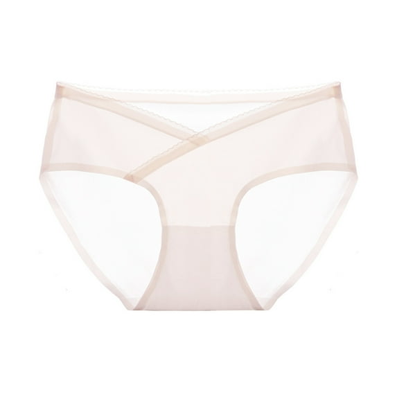 Odeerbi Maternity Ice Silk Underwear for Women Fashion Low-rise Seamless Briefs Pregnant Breathable Soft Stretch Panties With Belly Support Pink