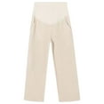 thumbnail image 1 of Odeerbi Maternity Pants Winter Chenille Velvet Wide Leg Pants Plus Velvet Leggings Wear Straight 2025 Casual Pants Beige, 1 of 7