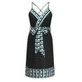 thumbnail image 1 of Odeerbi Maternity Summer Dress for Women Fashion Print Sleeveless Suspenders Dress Black, 1 of 8