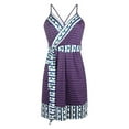 thumbnail image 1 of Odeerbi Maternity Summer Dress for Women 2025 Fashion Print Sleeveless Suspenders Dress Purple, 1 of 6