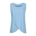 thumbnail image 1 of Odeerbi Maternity Tank Top Womens Nursing Solid Color Round Neck Sleeveless Breastfeeding Blouse Blue, 1 of 2