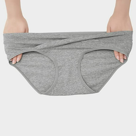 Odeerbi Maternity Underwear Pregnant Low Waist V Shaped Cotton Pregnancy Postpartum Panties Multicolor
