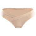 thumbnail image 1 of Odeerbi Maternity Underwear for Women Plus Size Comfortable Pregnant Solid Color Abdominal Panties Low Waiste Underpants Beige, 1 of 9