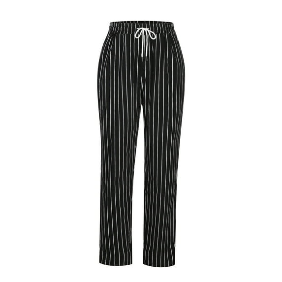 Odeerbi Men Full Length Pants Trousers Striped 2025 Casual Pants Summer Ultra-high Texture 2025 Casual Pants White