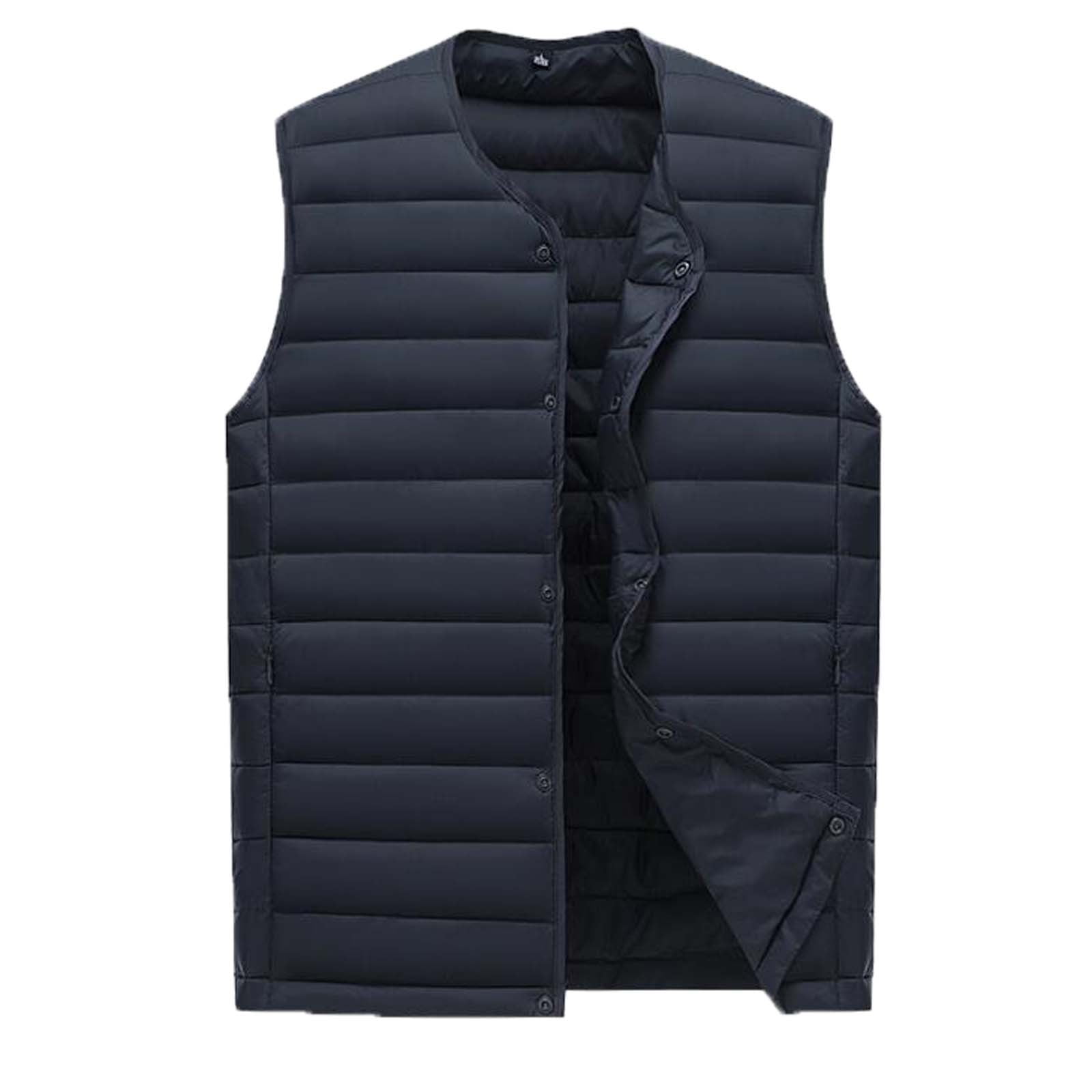 Odeerbi Men Parkas Coats Vest Autumn Winter Trendy Keep Warm Waistcoat ...