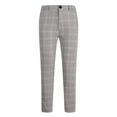 thumbnail image 1 of Odeerbi Men's 2025 Casual Plaid Pants Fashion Pencil Pants Button Zipper Closure Trousers Gray, 1 of 4