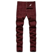 slim fit dress slacks Burgundy Stretch Sateen Slim-Fit Chino