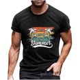 thumbnail image 1 of Odeerbi Men's Graphic T-Shirts 2024 Casual 3D Printing Sports Fitness Shirts Round Neck Short Sleeve Blouse Black, 1 of 5