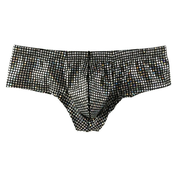 Odeerbi Mens Boxer Briefs Valentine's Day 2025 Casual Fashion Solid Sexy Underwear Low Waist Breathable Briefs Black