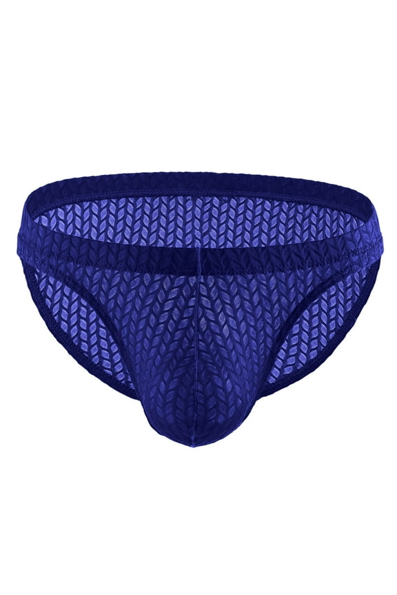 Mens Lace Pouch Underwear Jockstrap Underwear Valentine's Day 2025 Casual Fashion Solid Sexy Underwear Thong Buttock Lift Breathable Briefs Dark Blue