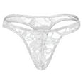thumbnail image 1 of Odeerbi Mens Lace T-back Thong Jockstrap Underwear Valentine's Day Fashion Sexy Full Lace Strap Underwear Sexy Underwear Lingerie White, 1 of 3