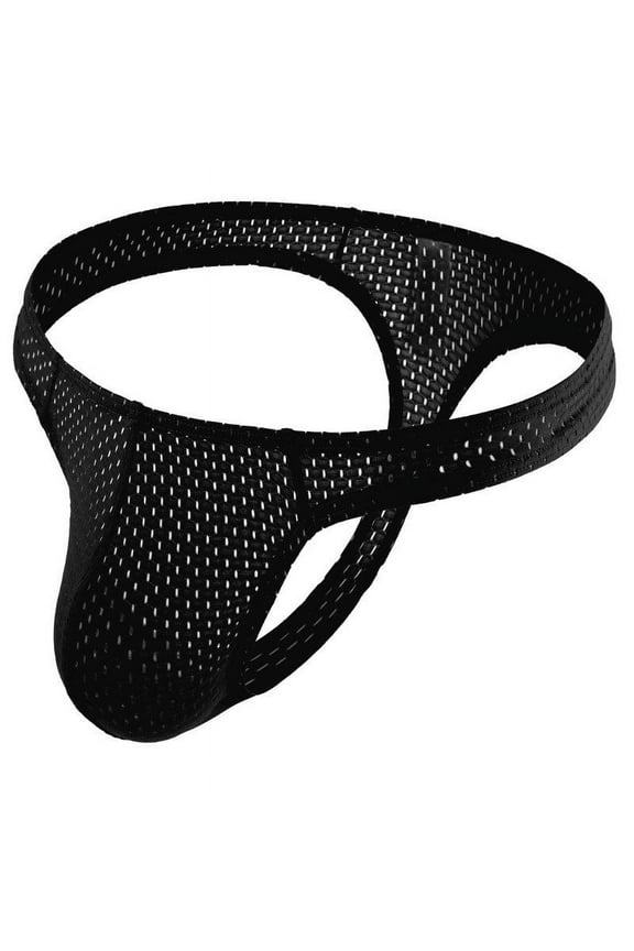 Mens Sexy Thong Underwear 2025 Fashion Breathable Ring Panties Nylon Mesh Cool Comfortable Green