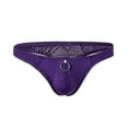 thumbnail image 1 of Odeerbi Mens Sexy Thong Underwear 2025 Fashion Breathable Ring Panties Nylon Mesh Cool Comfortable Purple, 1 of 4