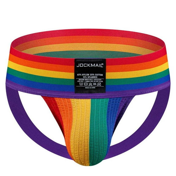 Odeerbi Mens Thong Jockstrap Underwear Valentine's Day 2025 Casual Fashion Patchwork Sexy Underwear Thong Buttock Lift Breathable Briefs Multicolor