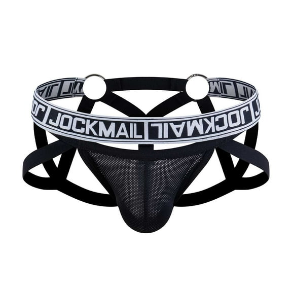 Odeerbi Mens Thong Jockstrap Underwear Valentine's Day 2025 Casual Fashion Solid Sexy Underwear Thong Buttock Lift Breathable Briefs Black