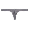 thumbnail image 1 of Odeerbi Mens Thong Underwear 2025 Casual Fashion Solid Erogenous Ultrabook Low Waist Seamless Thong Gray, 1 of 3