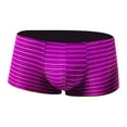 thumbnail image 1 of Odeerbi Mens Underwear Seamless Boxer Briefs 2025 Fashion Trend Color Stripes Comfortable Low Waist Black, 1 of 7