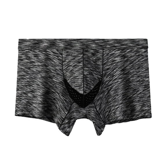 Odeerbi Mens Underwear Seamless Boxer Briefs 2025 Casual Solid Breathable Erogenous Hip Lift Body Sculpting Pants Black