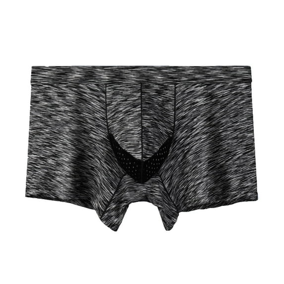 Odeerbi Mens Underwear Seamless Boxer Briefs 2025 Casual Solid Breathable Erogenous Hip Lift Body Sculpting Pants Black