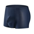 thumbnail image 1 of Odeerbi Mens Underwear Seamless Boxer Briefs 2025 Casual Solid skinny Ice Silk Erogenous And Transparent Pants Blue, 1 of 3