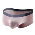 thumbnail image 1 of Odeerbi Mens Underwear Seamless Boxer Briefs 2025 Casual SolidHip Lift Breathable Erogenous Mid Waist Pants Pink, 1 of 4