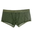 thumbnail image 1 of Odeerbi Mens Underwear Seamless Boxer Briefs Erogenous Letter Printed Shorts Bulge Pouch Underpants Olive Green, 1 of 6