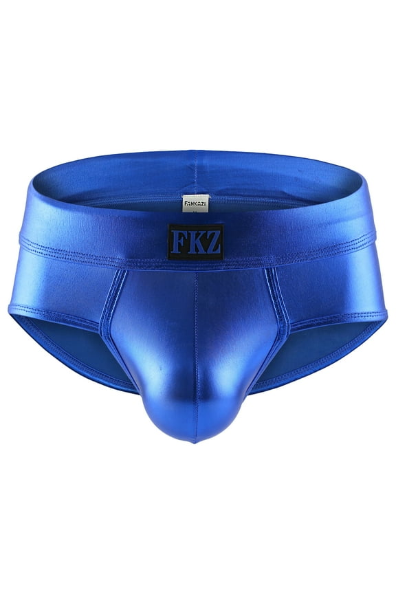 Mens Underwear Seamless Thongs Briefs Imitation Leather Ice Silk Erogenous Boxer Low Waist Boxer Green