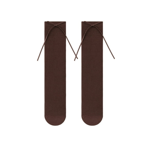 Odeerbi Mid-Calf Cotton Socks for Kids Girls Cute Soft Crew Socks Baby Children's Solid Color Bow Comfort Middle Tube Socks