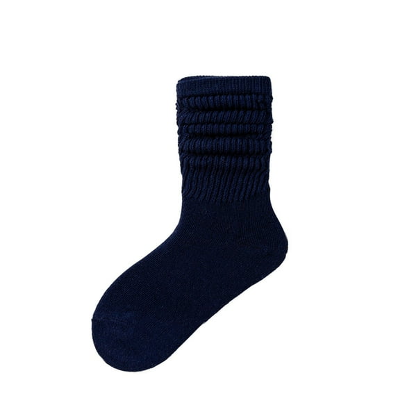 Odeerbi Mid-Calf Cotton Socks for Toddler Boys Girls Cute Soft Crew Socks Newborn Children's Solid Color Socks Baby Socks