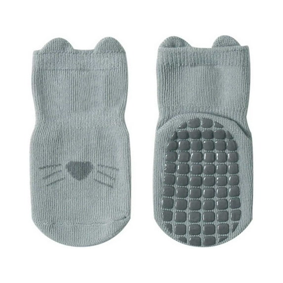 Odeerbi Non-Slip Cotton Socks for Toddler Boys Girls Thermal Socks Baby Kids Indoor Warm Breathable Socks