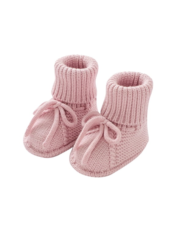Non-Slip Socks for Baby Infant Boys Girls Solid Color Knitted Socks
