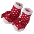 thumbnail image 1 of Odeerbi Non-Slip Slipper Socks for Baby Infant Boys Girls Cotton Prewalker Sock Walking Shoes Bow Printed Soft Learning Walking Socks, 1 of 2