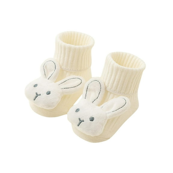 Odeerbi Non-Slip Slipper Socks for Baby Infant Boys Girls Cotton Prewalker Sock Walking Shoes Fashion Knitted Floor Socks