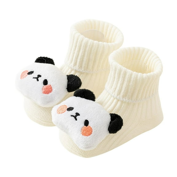 Odeerbi Non-Slip Slipper Socks for Baby Infant Boys Girls Cotton Prewalker Sock Walking Shoes Fashion Knitted Floor Socks