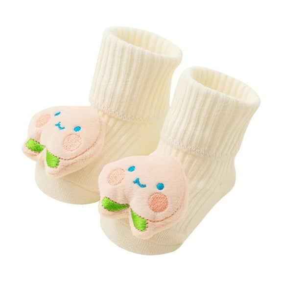 Odeerbi Non-Slip Slipper Socks for Baby Infant Boys Girls Cotton Prewalker Sock Walking Shoes Fashion Knitted Floor Socks