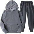 thumbnail image 1 of Odeerbi Pants for Men And Women 2PCS Outfits Sports Tracksuits Long Sleeve Pullover Hoodies Sweatshirt And Sweatpants Fall Winter Suit Purple, 1 of 7