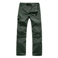 thumbnail image 1 of Odeerbi Pants for Men Fall Full Length Pants Solid 2025 Casual Button Zipper Multiple Pockets Outdoor Straight Type Fitness Cargo Trousers 0live Drab, 1 of 7