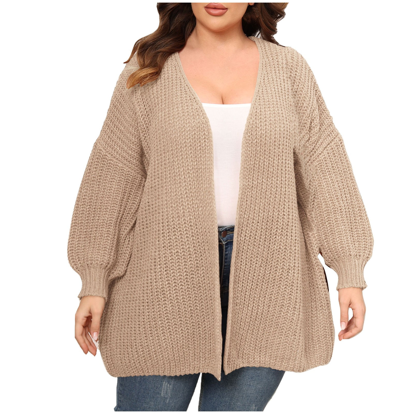 Odeerbi-Plus-Size-Solid-Color-