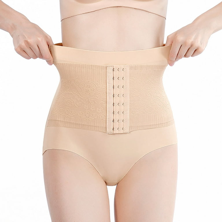 Odeerbi Postpartum Underwear for Women 2024 Tummy Control Seamless Briefs  Traceless Body Shaping Pants Slimming Waist Stomach Abdomen Buttocks High