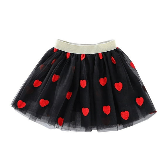 Odeerbi Princess Skirt for Girls Tutu Skirt Toddler Cute Party Dance Skirt Solid Color Embroidery Net Yarn Tulle Dress Skirt Red