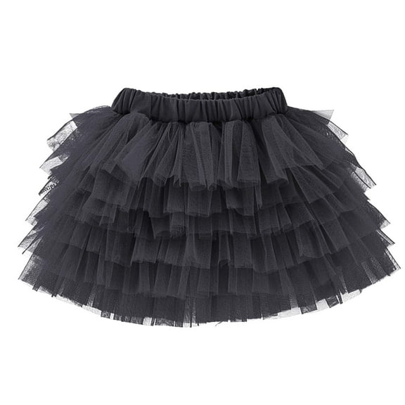 Odeerbi Princess Skirt for Girls Tutu Skirt Toddler Cute Party Dance Skirt Solid Color Net Yarn Tulle Dress Skirt Khaki