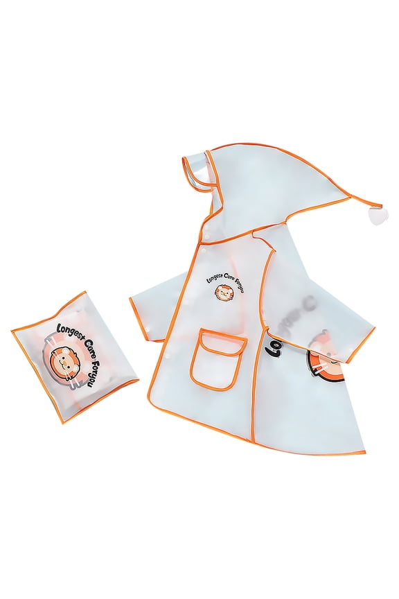 Rain Coats Kids Rain Jacket Waterproof Children Transparent Cute Printed Wearable Lightweight S