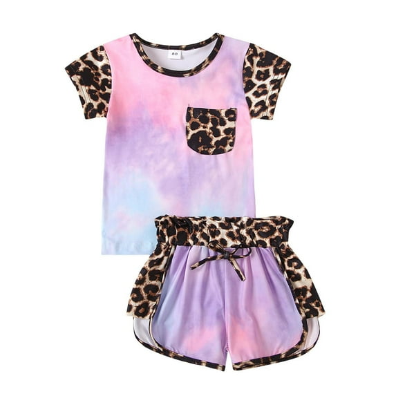 Odeerbi Reduced Baby Girls Boys Clothes Baby Outfits Shirts Sets Toddler Set Colorful Short Sleeve Shirt Short Pants Outfit