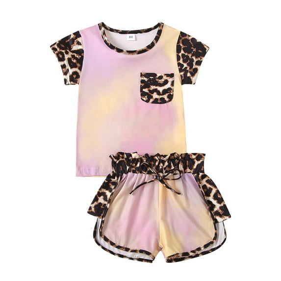 Odeerbi Reduced Baby Girls Boys Clothes Baby Outfits Shirts Sets Toddler Set Colorful Short Sleeve Shirt Short Pants Outfit