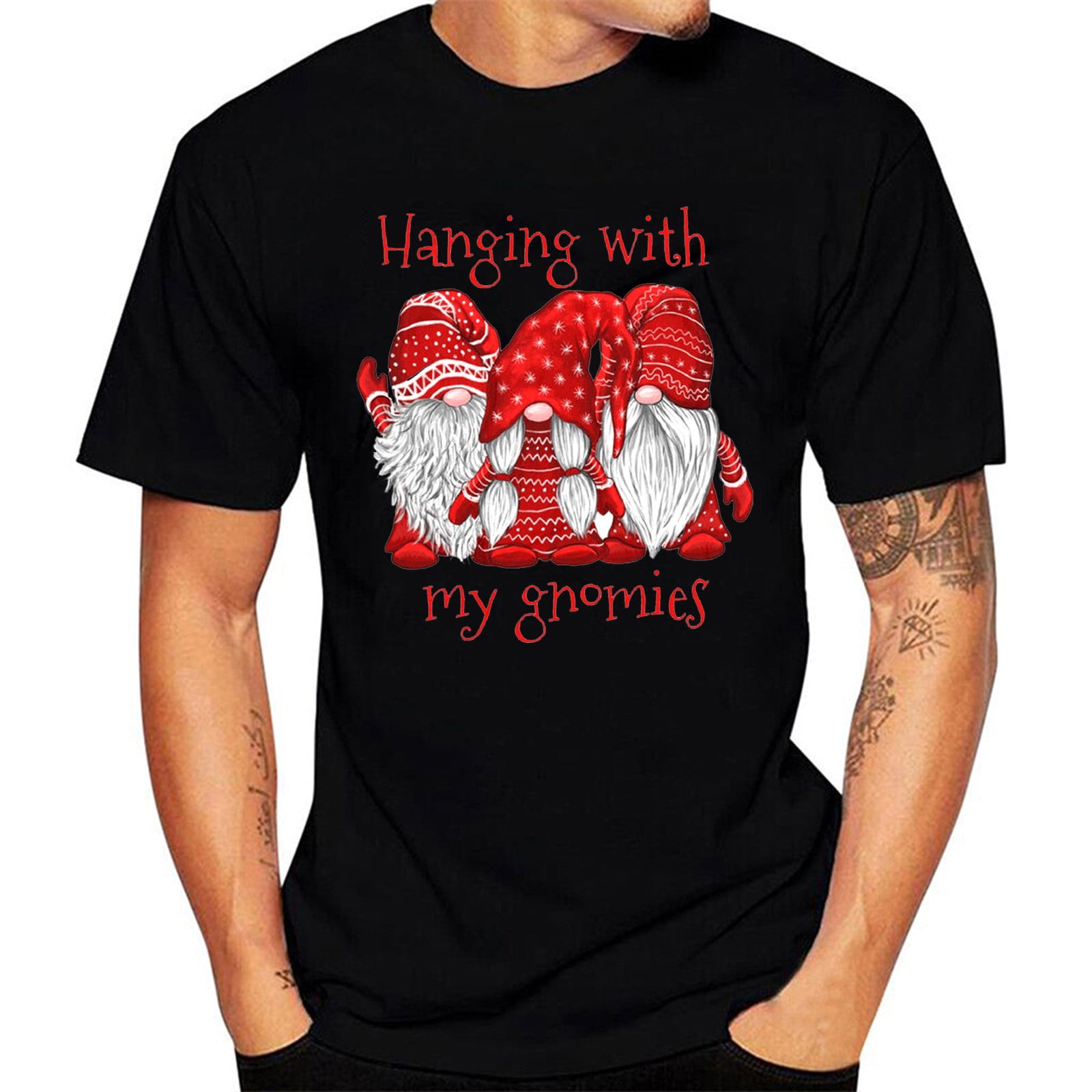 Christmas Men's Santa Claus Merry Christmas funny christmas T shirt 100% Cotton