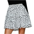 thumbnail image 1 of Odeerbi Reduced Skirts for Women Fashion Mini Printed Skirt Strap Elastic Ladies Short Skirts White, 1 of 9