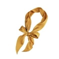 thumbnail image 1 of Odeerbi Satin Square Neckerchief for Women Solid Color Soft Neck Scarf Small Silk Scarf Fashion Versatile Ribbon Wristband Fluttering Hair Band Yellow, 1 of 9